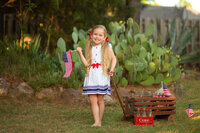 Fourth of July children’s photography with Coca Cola theme