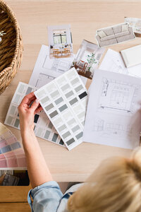 paint colour swatches and home design plans