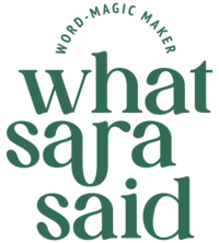 What Sara Said Website Copywriting for Photographers Logo