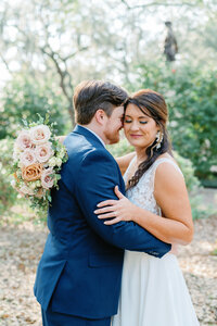 Bride and groom at the Georgia Railroad museum