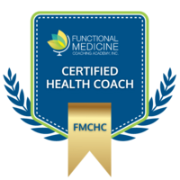Functional Medicine Coaching Academy certification badge, showcasing Kat’s expertise in health coaching.