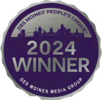 Purple logo with silver text "2024 Winner"