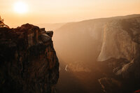 El Capitan and Yosemite Valley view from Taft Point at sunset
