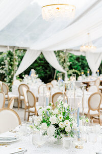 Tented wedding reception at legare waring house