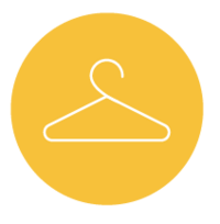 yellow circle hanger icon