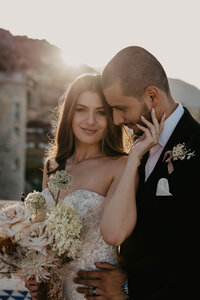 Italy destination elopement with mountain views