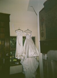 bride and groom kissing on elopement