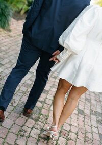 florida engagement photography of couple walking taken by Shelby Ann Photos