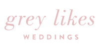 Grey Likes Weddings logo pink