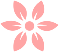 Simple pink flower illustration