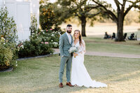 bride and groom after Terrell, Texas wedding ceremony at Chandelier Farms