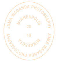 Juma Waganda stamp logo peach