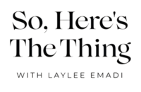 Shows the logo for So Here's The Thing Podcast