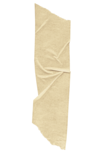 A cream colored piece of tape