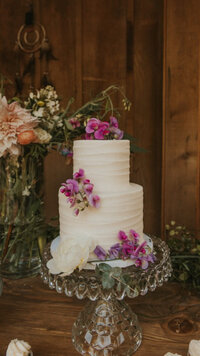 floral wedding cake