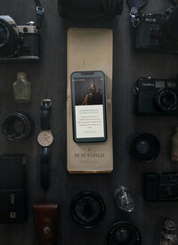 Masculine Showit Website Template Mockup Designed By SEO Expert High Tide Strategy