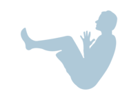 Icon of person doing a boat pose