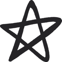Black illustration of star