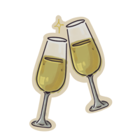 Champagne Glass Illustration Icon  in Denver Colorado
