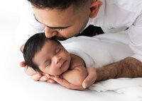 Sleeping baby at a styled newborn photography session by newborn photographer Lauren Vanier