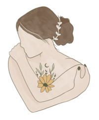 illustration femme se faisant un calin comme preuve de résilience