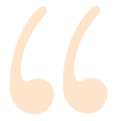 Guillemet gauche beige de l'univers graphique de Fenicia Studio spécialisée dans la création d'identités visuelles et de supports de communication pour le secteur culturel.