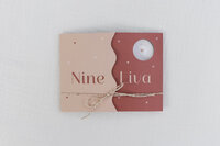 Minimalistisch groen geboortekaartje tweeling