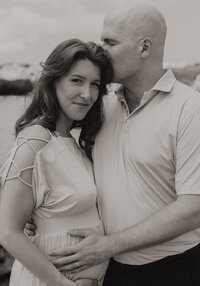 A couple posing for a photo