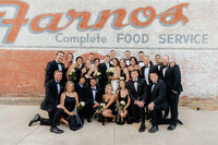 Ohio wedding photographer capturing fun, editorial-style wedding party photos for couples who love personality, connection, and a city vibe.