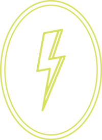 hand illustrated lightning bolt