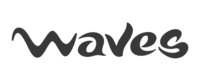 waves yoga kauai black logo