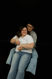 couples holding each other during photo shoot