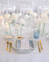 wedding tablescape layout at a wedding in France