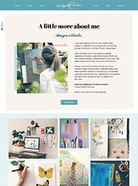 About page Artwork & Designs Showit website template The Template Emporium