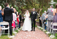 bride and groom right after getting married 