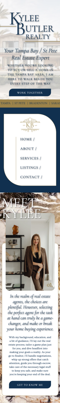 long screenshot of a website that the designer made