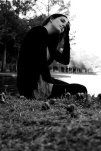 Portrait of Anais Gressot in park
