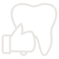 Carlton Dental Care tooth with thumbs up icon