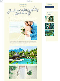 Blog post Wanderlust weddings plus Showit website by The Template Emporium