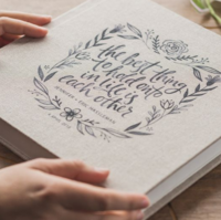 linen wedding albums