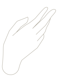 illustration av en hand
