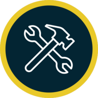 Icon of tools symbolizing Black Bear Roofing's comprehensive exterior solutions.