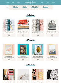 Shop page Artwork & Designs Showit website template The Template Emporium
