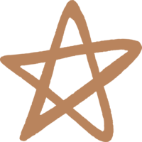 Cappuccino Brown coloredStar outline