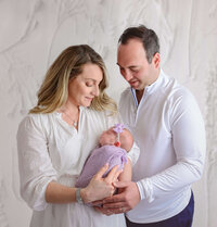 Siblings on a cool fall morning in natural light by photographer Beth Benecki of E. Benecki Photography