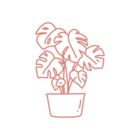 Pink illustration of plant icon