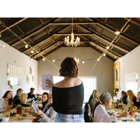 Jess teaching her first watercolour workshop in 2017