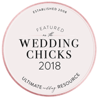 wedding chicks featured wedding badge