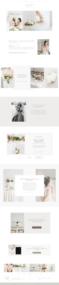 Showit template for the light and airy photographer