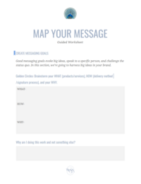 map your message worksheet picture